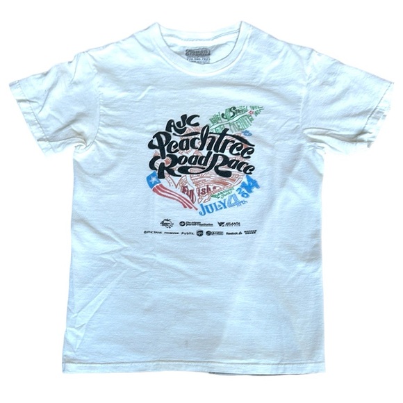 Peachtree Road Race 2014 Tee Sz Small Cotton As Is Atlanta t-shirt ATL 10K - Picture 1 of 12